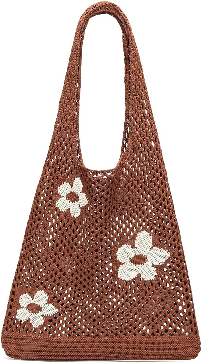 Crochet Mesh Beach Tote Bag
