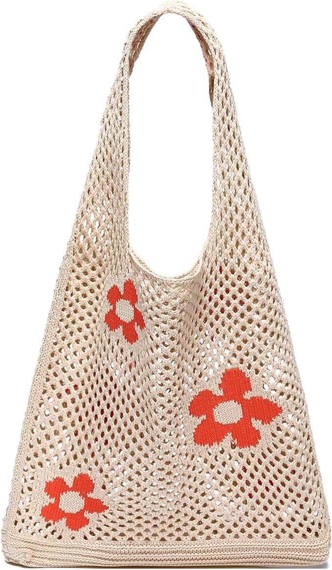 Crochet Mesh Beach Tote Bag