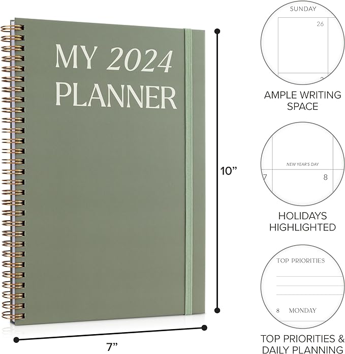 7" x 10" 2024 Daily Planner
