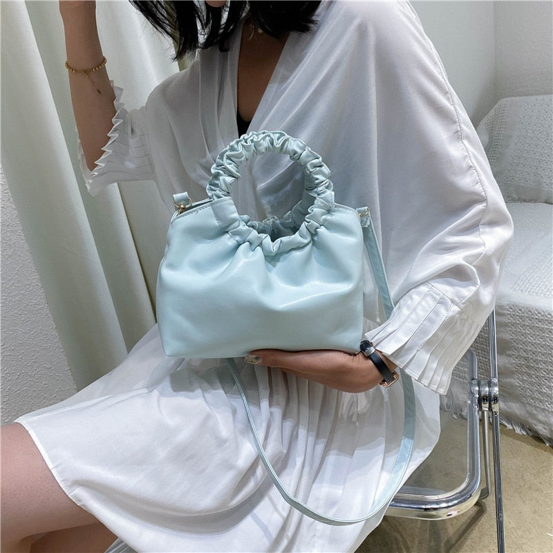 Ruched Hobo Handbag