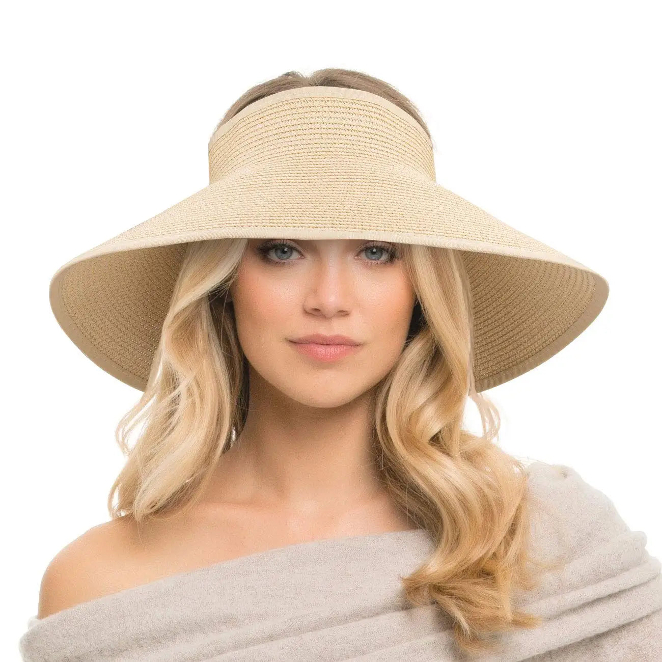 Wide Brim Roll Up Straw Hat