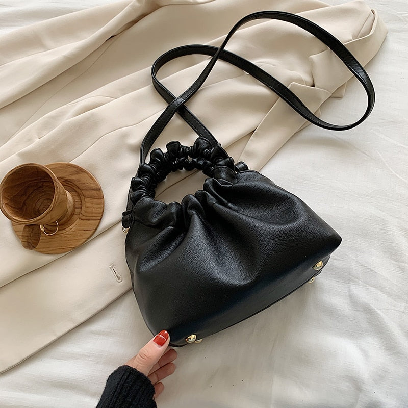 Ruched Hobo Handbag