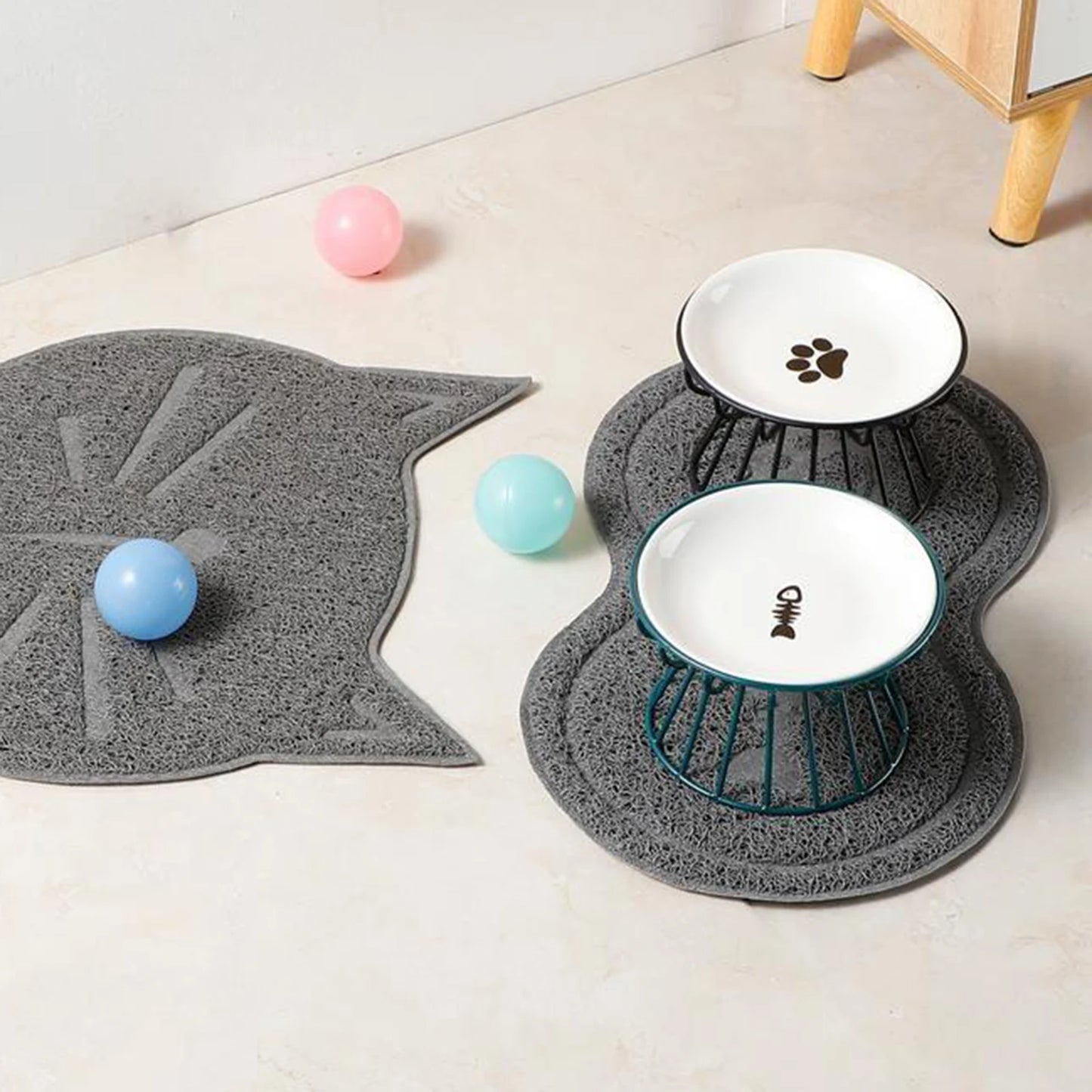 Raised Ceramic Cat Bowl