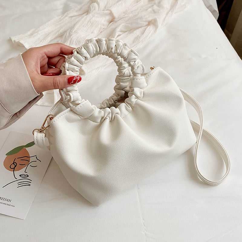 Ruched Hobo Handbag