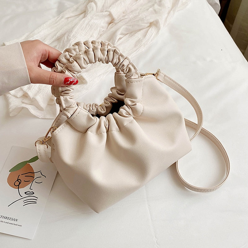 Ruched Hobo Handbag