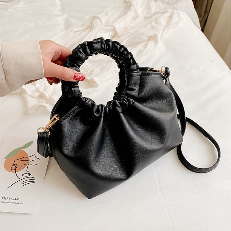 Ruched Hobo Handbag