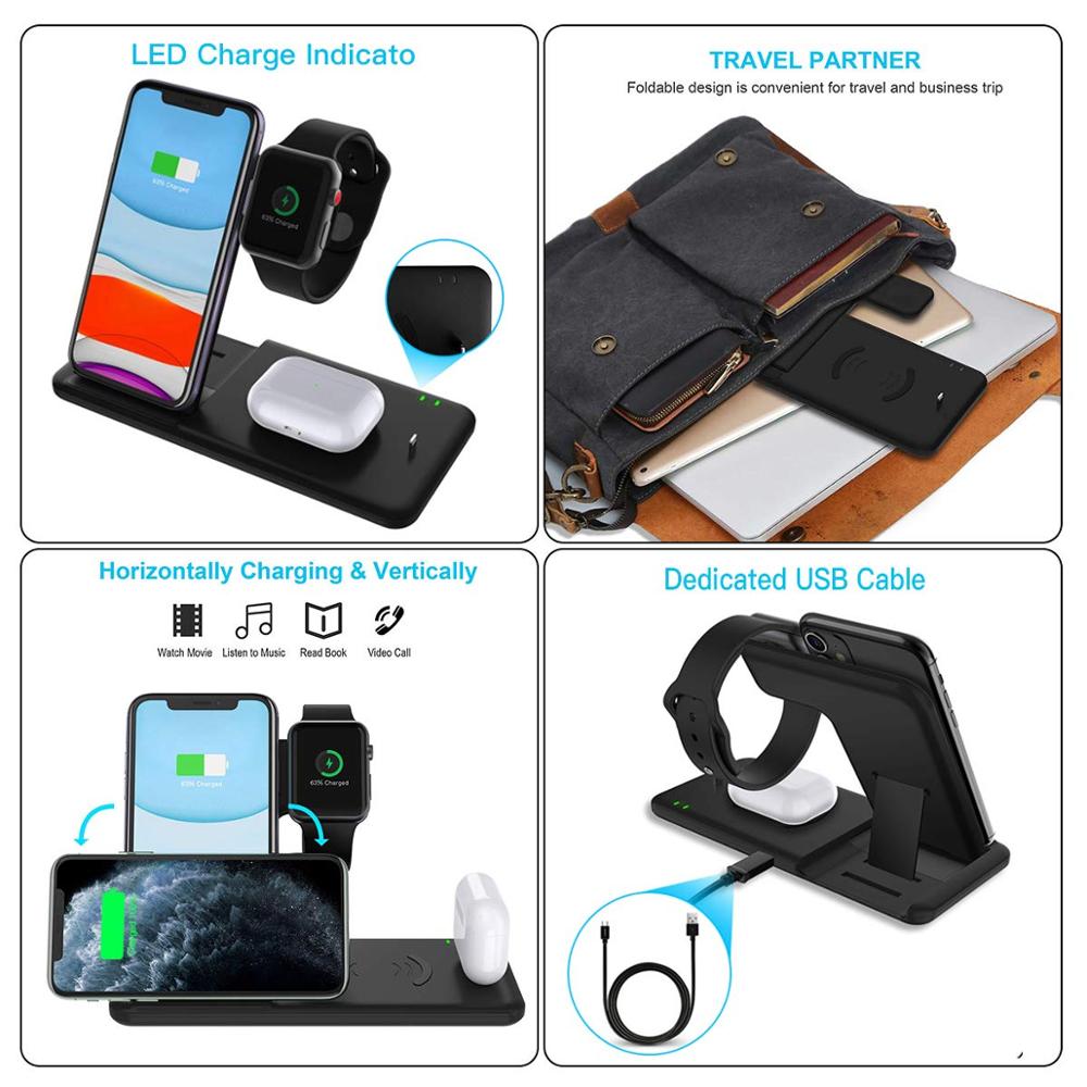 Wireless Charger Stand For iPhone, Apple Watch, Airpods Pros & Pen