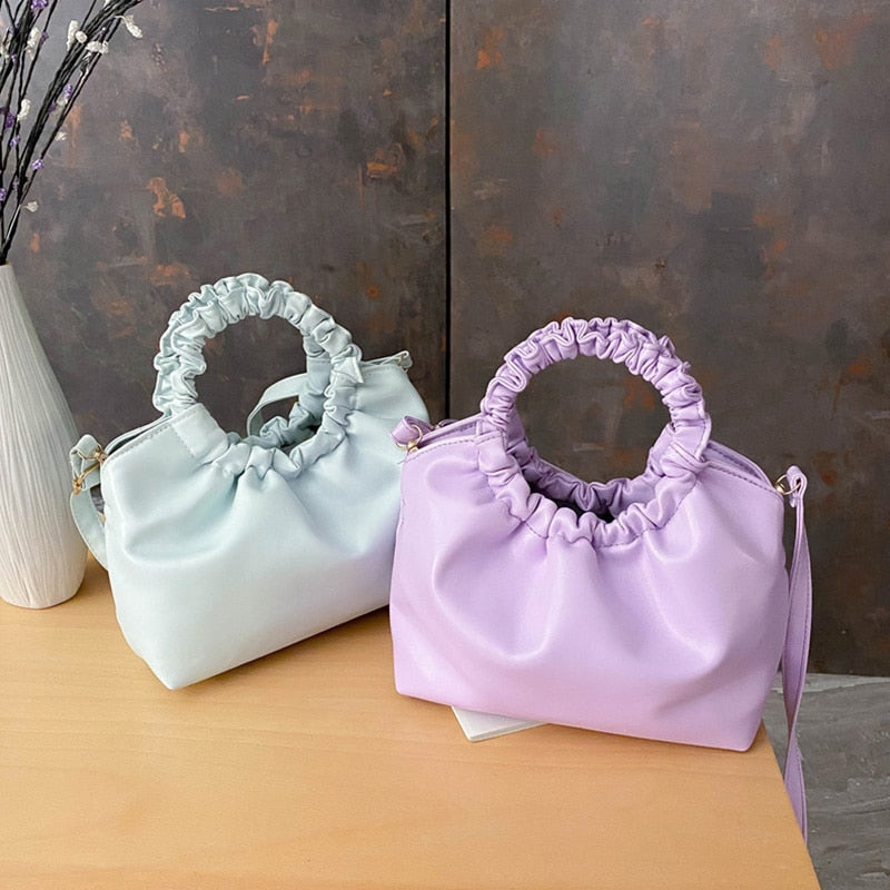Ruched Hobo Handbag