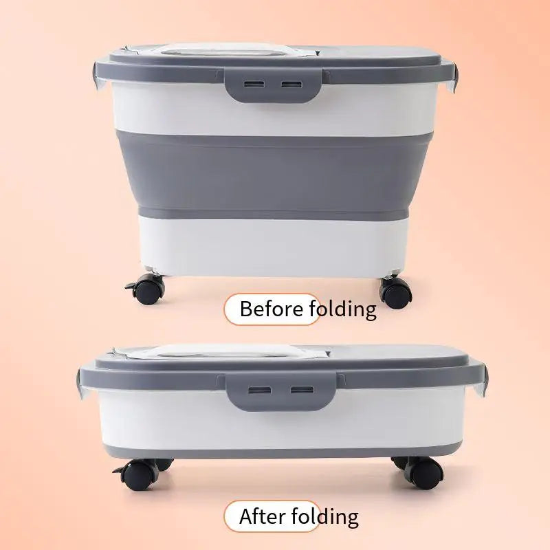 Collapsible Cat/Dog Food Storage Container