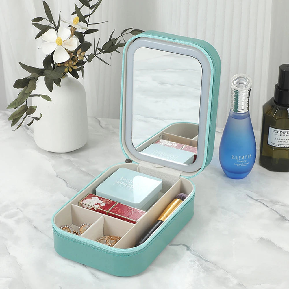 Portable Make-up Case with Mirror & Light