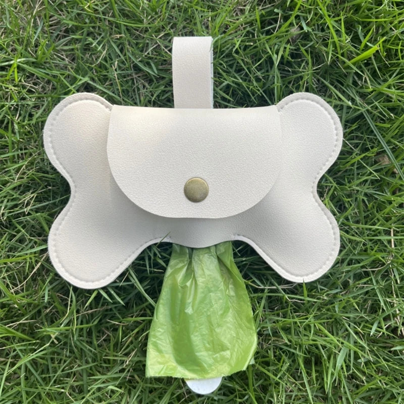 Dog Poop Pickup Bag Dispenser with Leash Clip