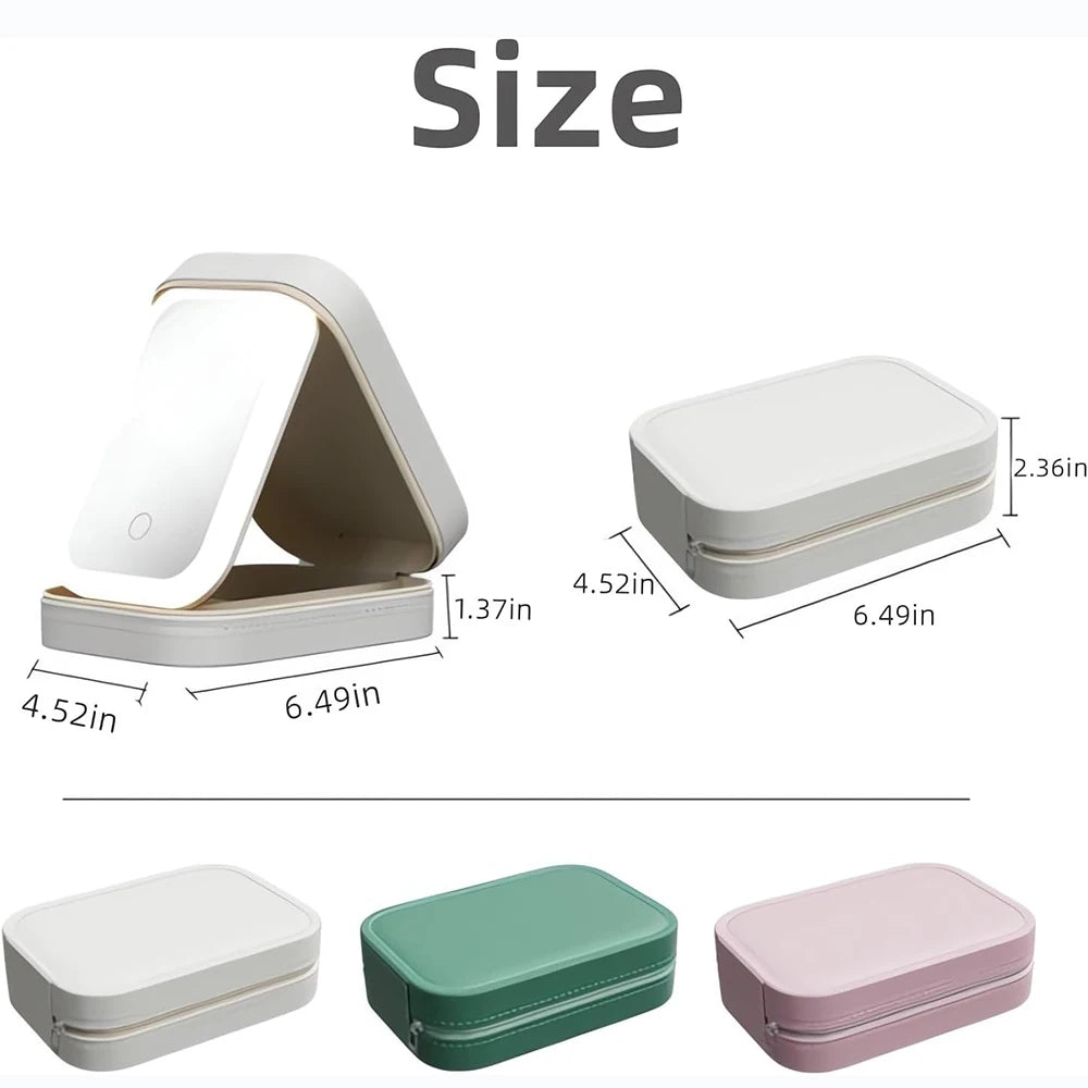 Portable Make-up Case with Mirror & Light