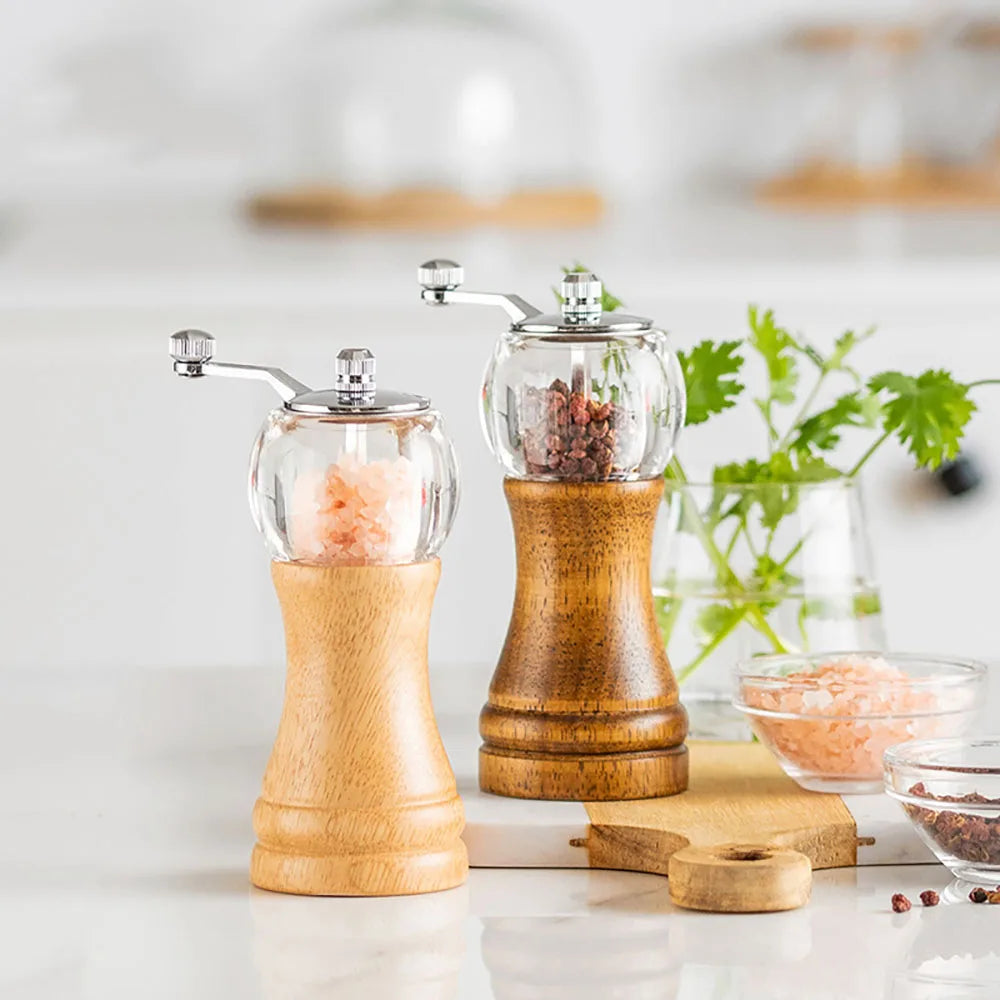 Solid Wood & Acrylic Salt and Pepper Grinder