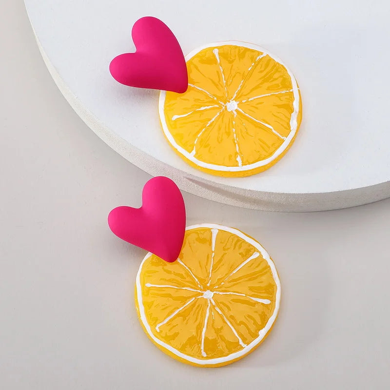 Acrylic Fruit Dangle Earrings