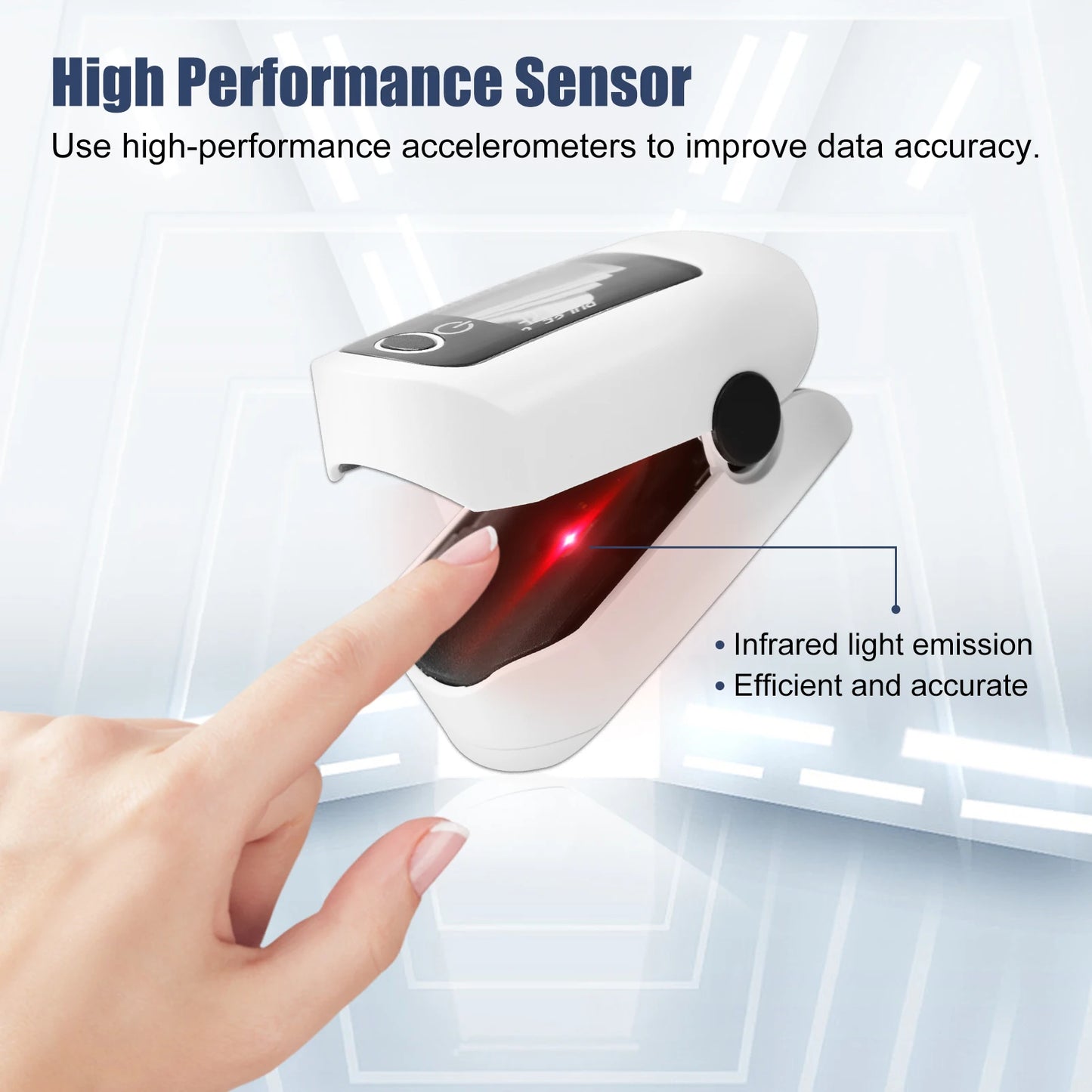 Fingertip Pulse Oximeter with Plethysmograph and Perfusion Index