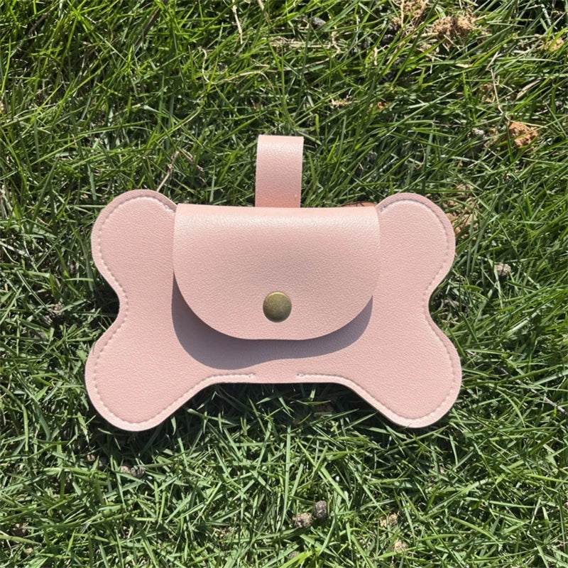 Dog Poop Pickup Bag Dispenser with Leash Clip