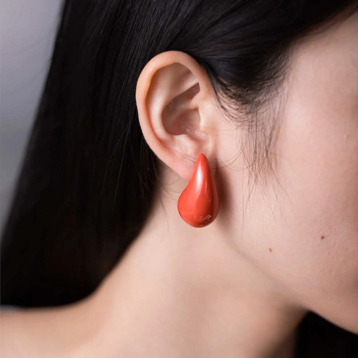 Acrylic Chunky Teardrop Earrings