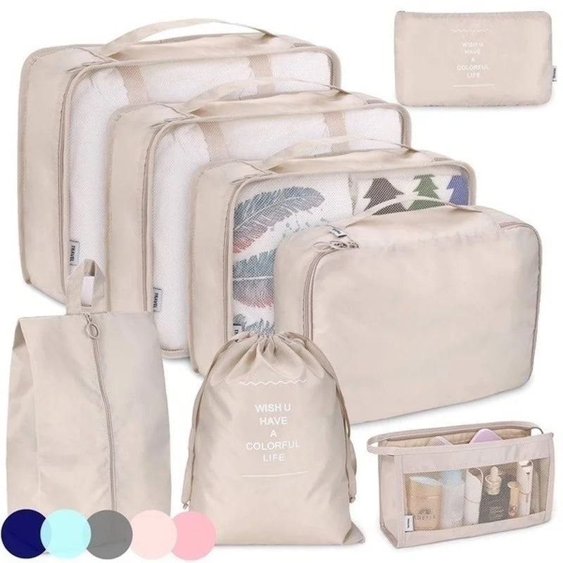 8 Piece Luggage Packing Cubes