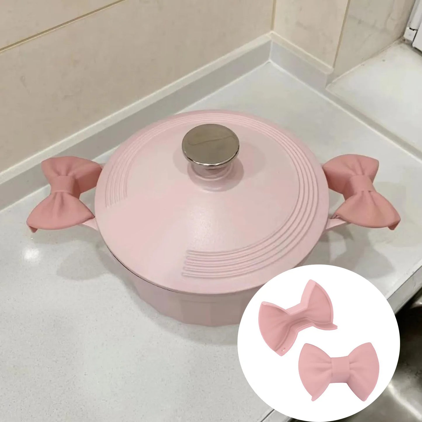 2pcs Silicone Bow Oven Mitts