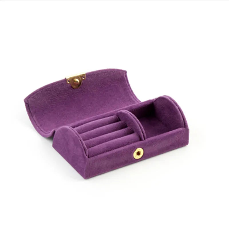 Mini Velvet Jewelry Organizer Box
