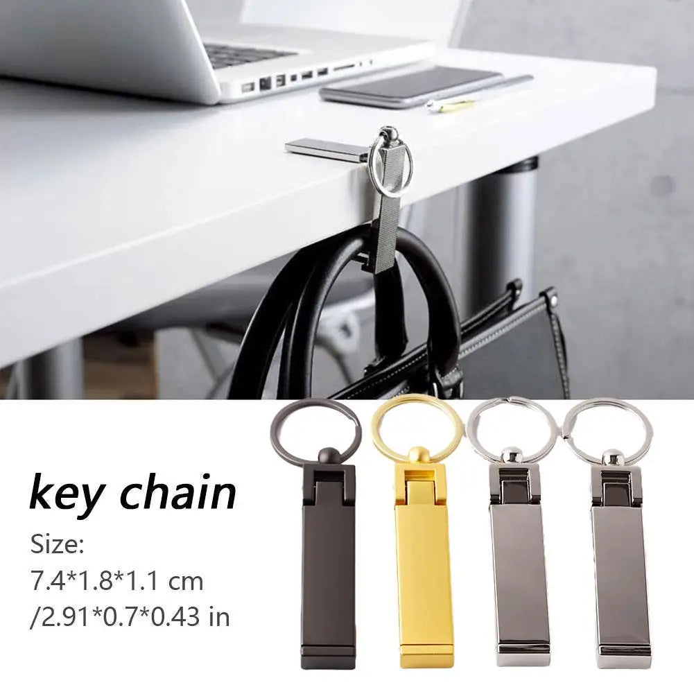 Multifunctional Foldable Keychain for Handbag Table Hanger and Phone Holder