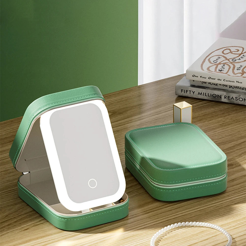 Portable Make-up Case with Mirror & Light