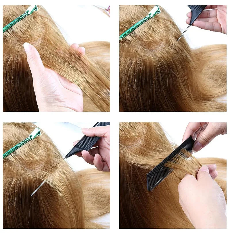 5 Pieces Detangling Brush With Rat Tail Comb And Edge Brush