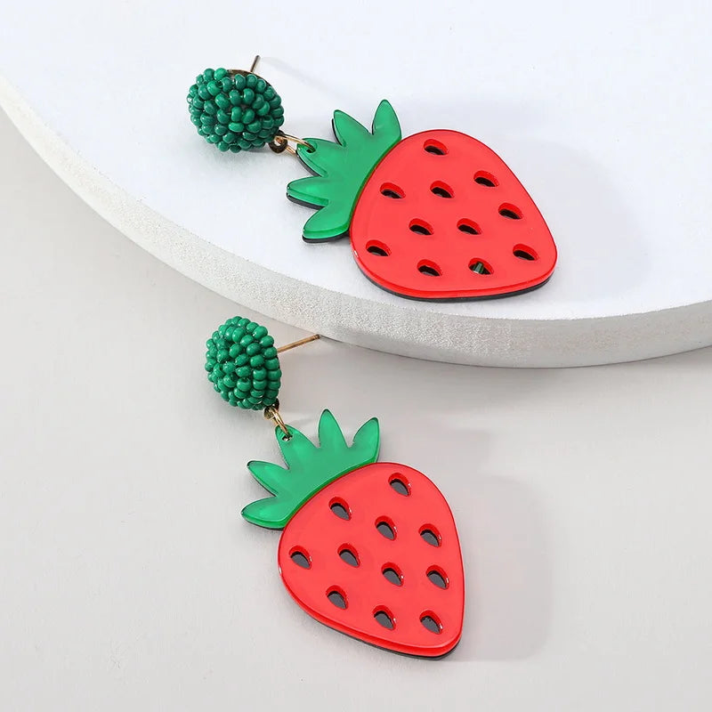 Acrylic Fruit Dangle Earrings