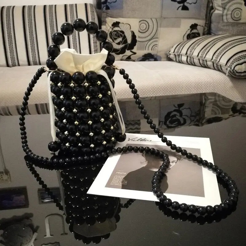 Handmade Pearl Bucket Bag
