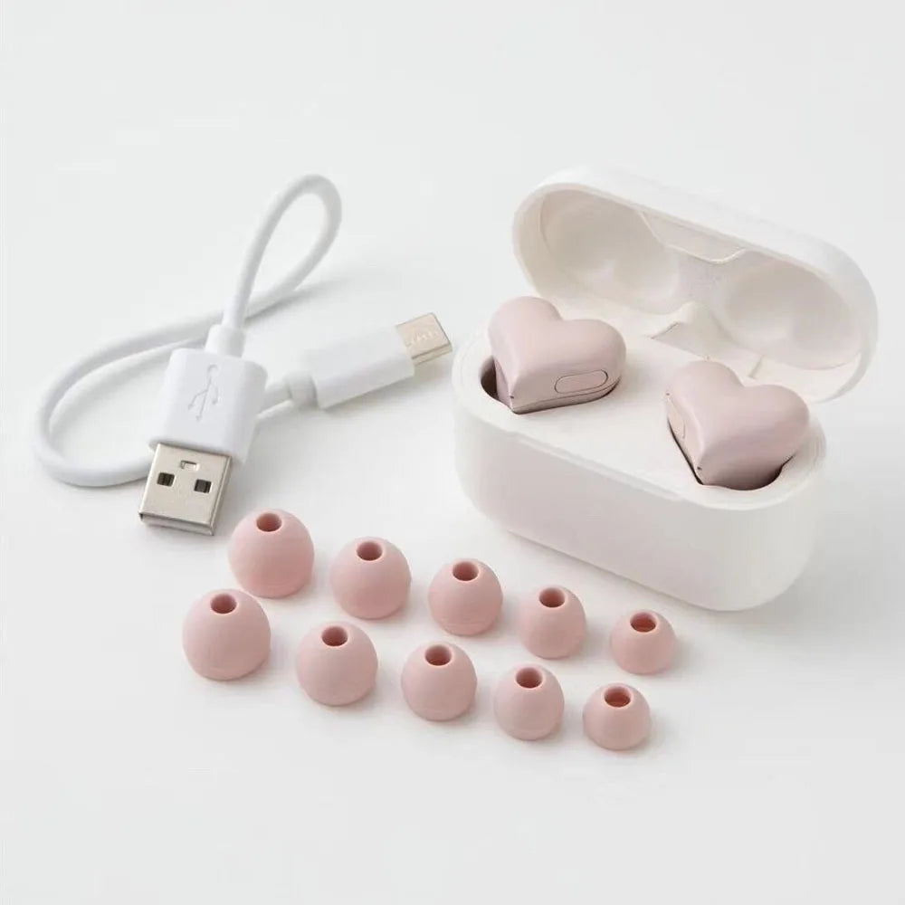 Heart Shaped Bluetooth Earbuds