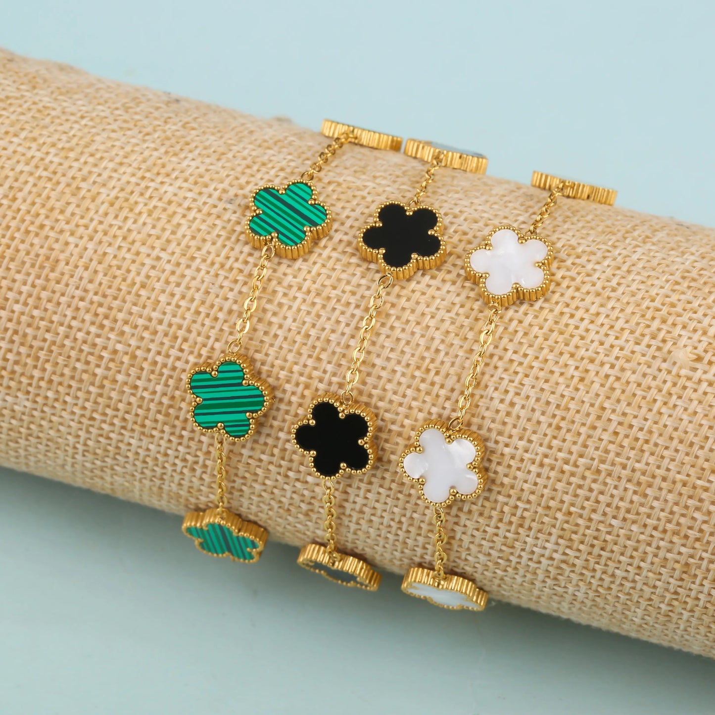 Stainless Steel Clover Bracelet