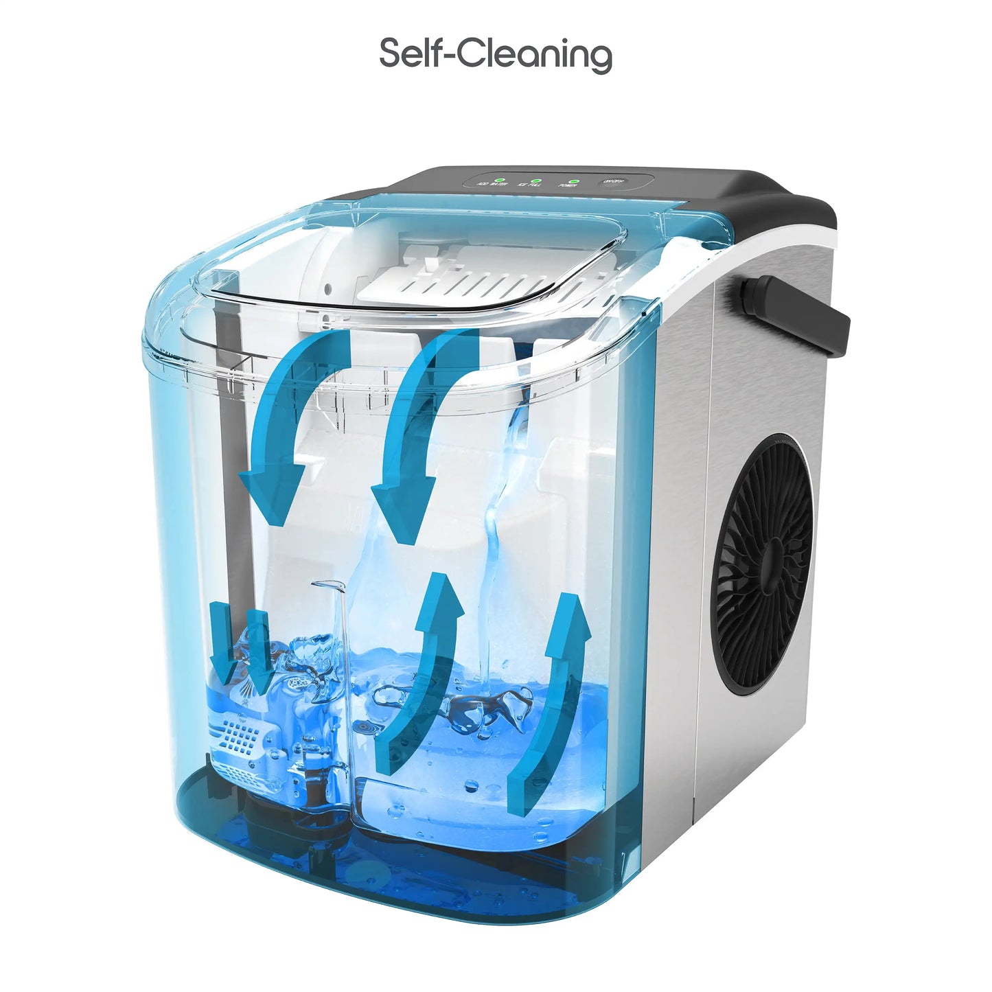 Portable Countertop Bullet Cubed Ice Maker