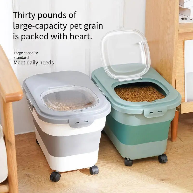 Collapsible Cat/Dog Food Storage Container