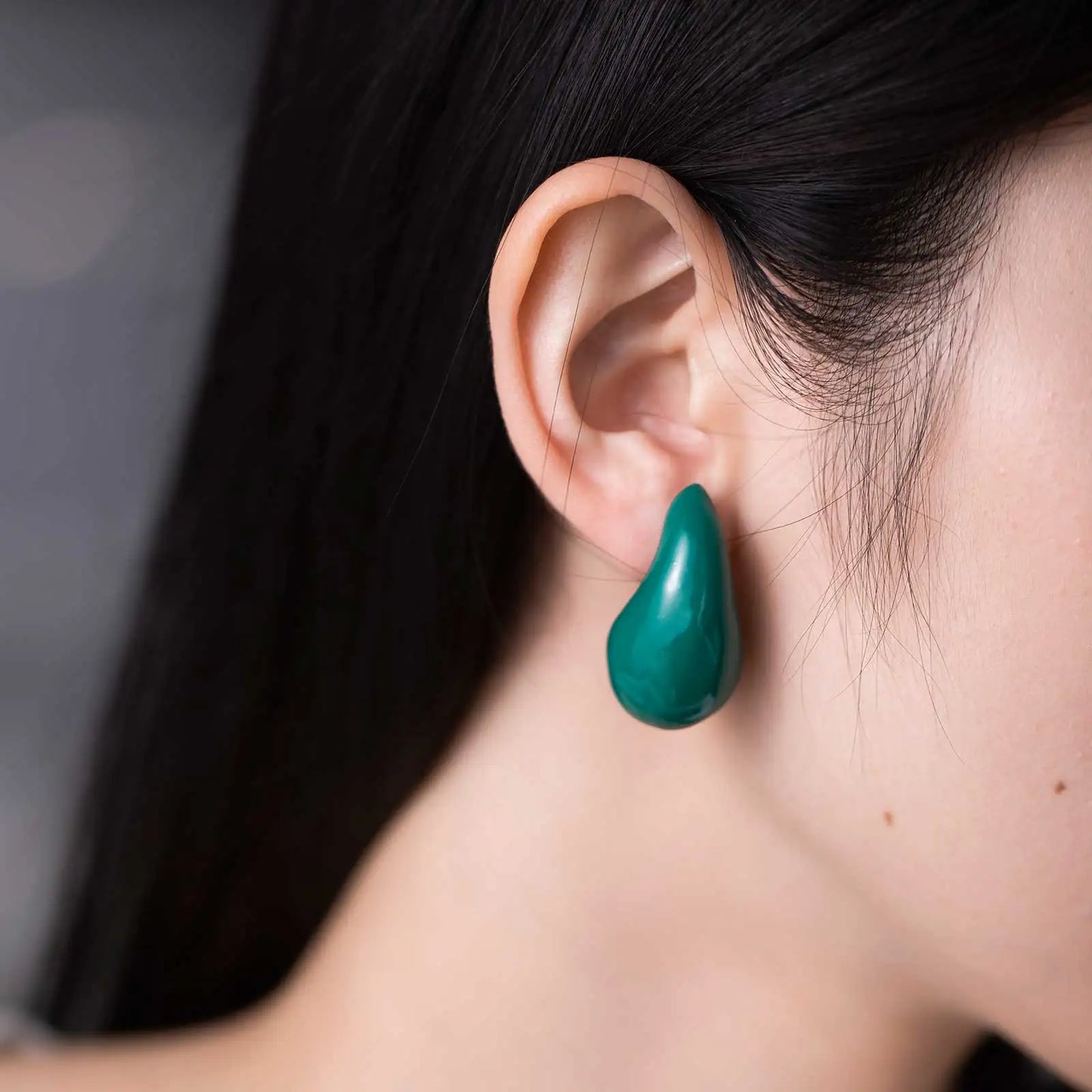 Acrylic Chunky Teardrop Earrings
