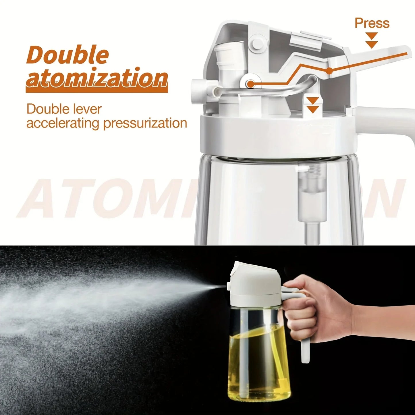 2 in 1 500ml Oil Spray & Dispenser