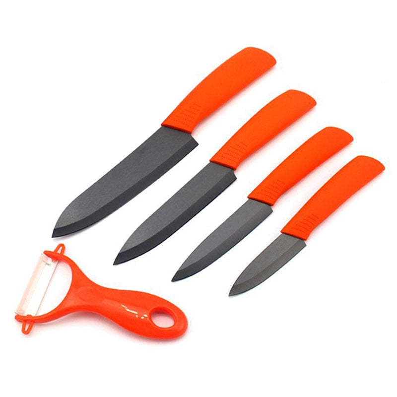 5 Pcs Ceramic Knife Kitchen Set With Fruit/Vegetable Peeler