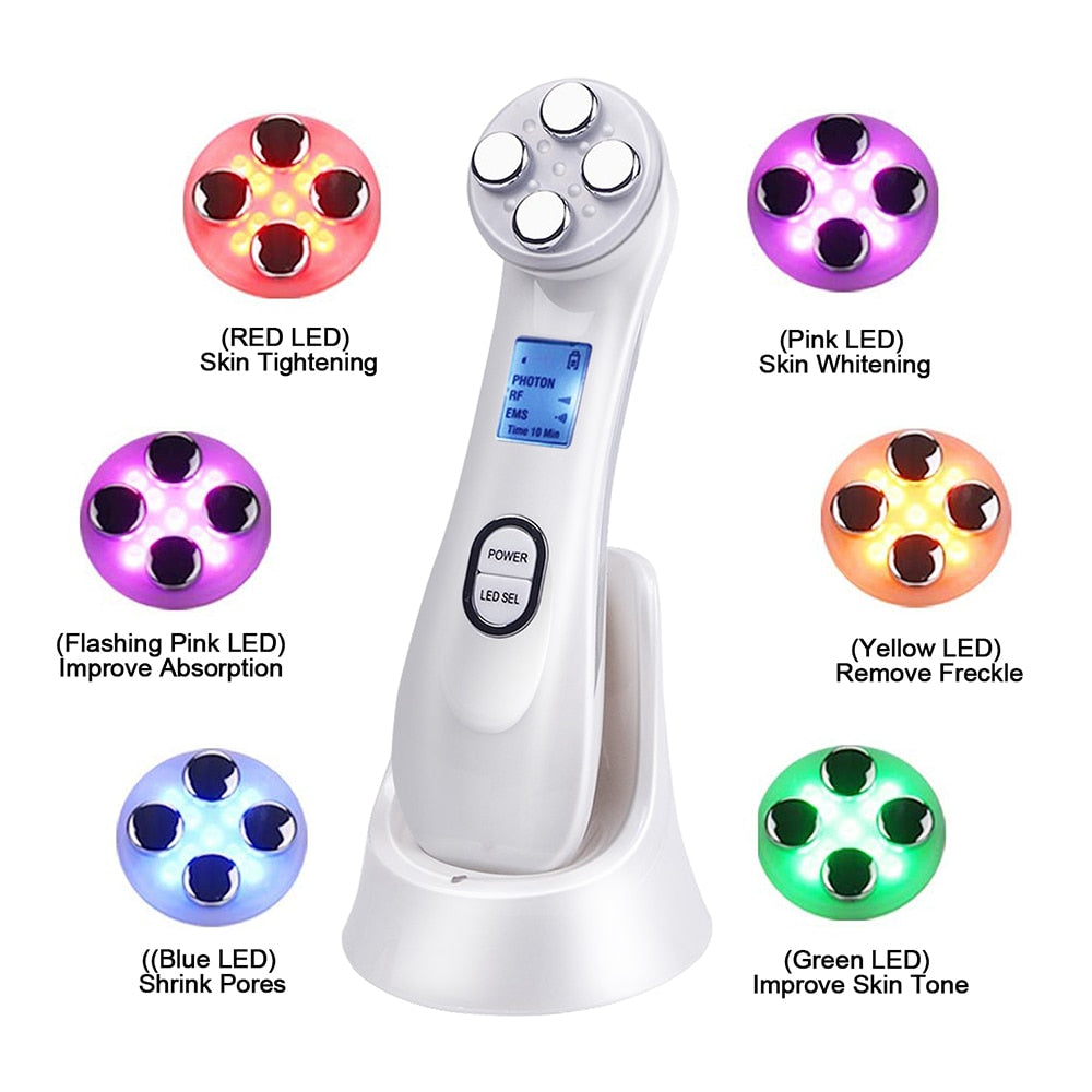 5 in 1 Mesotherapy Electroporation Radio Frequency Facial Device