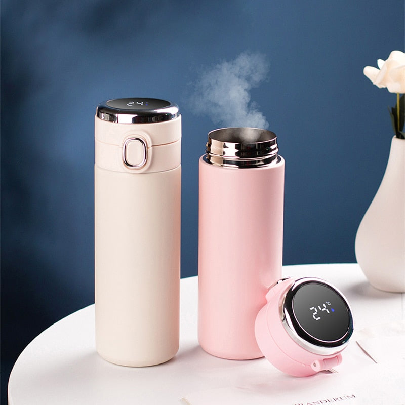 Stainless Steel Smart Temperature Display Thermos