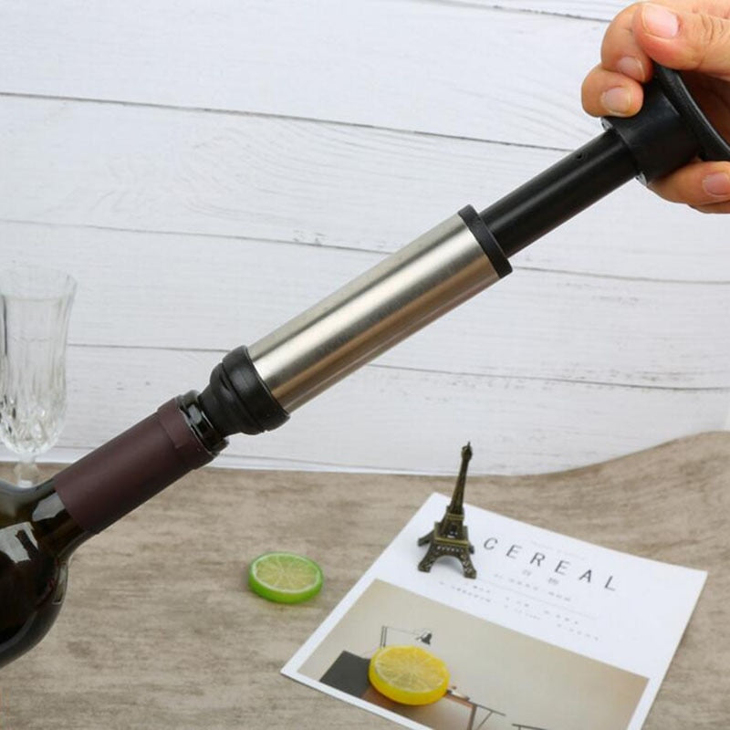 Wine Stopper Vacuum Pump w/Stoppers