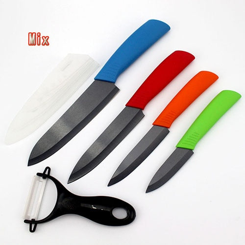 5 Pcs Ceramic Knife Kitchen Set With Fruit/Vegetable Peeler