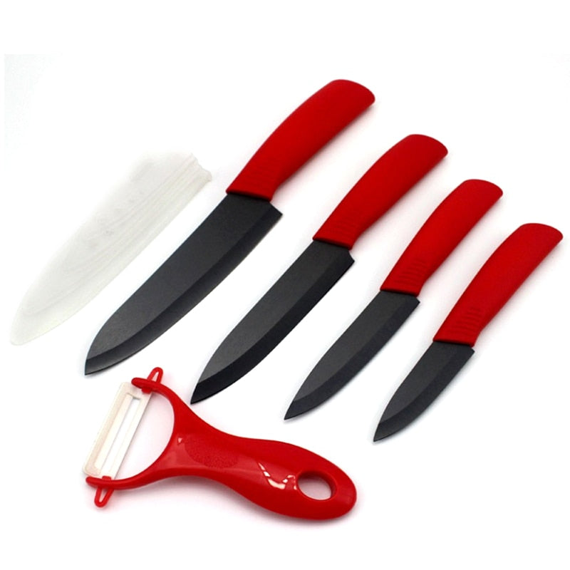 5 Pcs Ceramic Knife Kitchen Set With Fruit/Vegetable Peeler