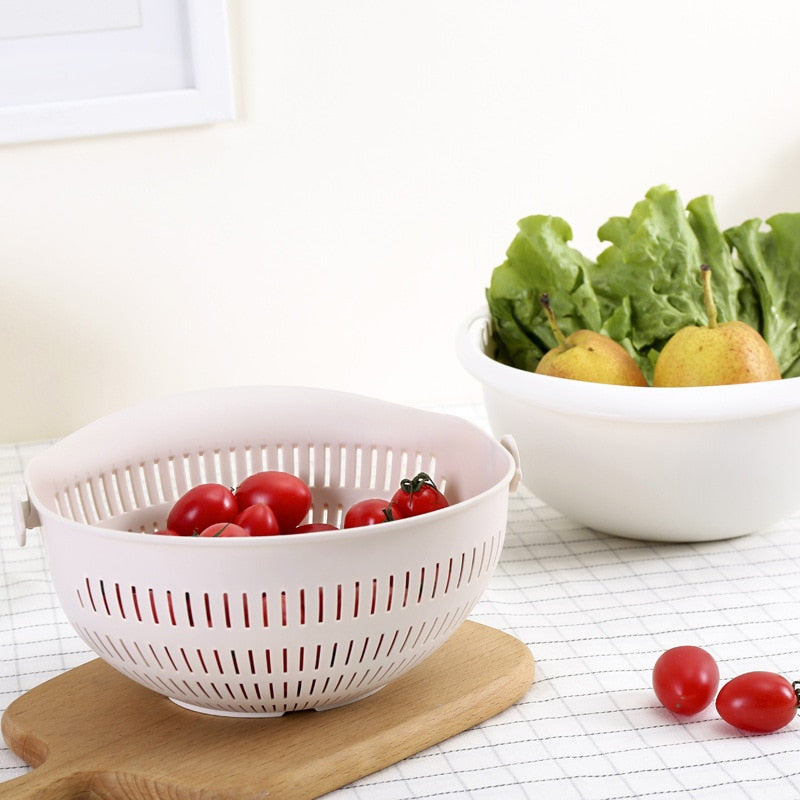 Double Drain Strainer Bowl