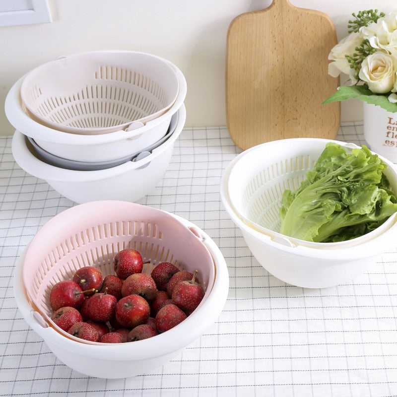 Double Drain Strainer Bowl