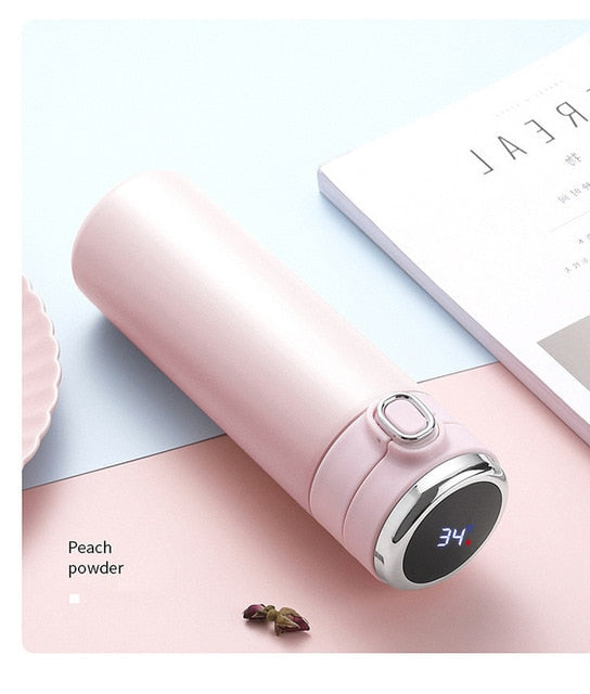 Stainless Steel Smart Temperature Display Thermos