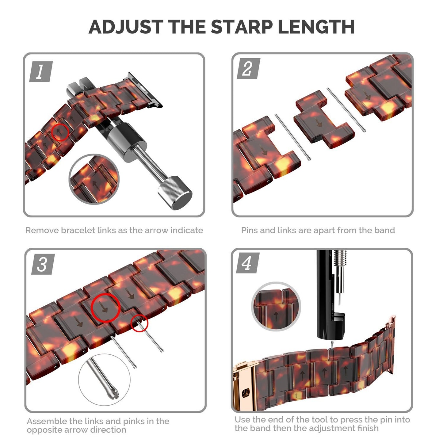 Resin Watch Band for Apple Watch
