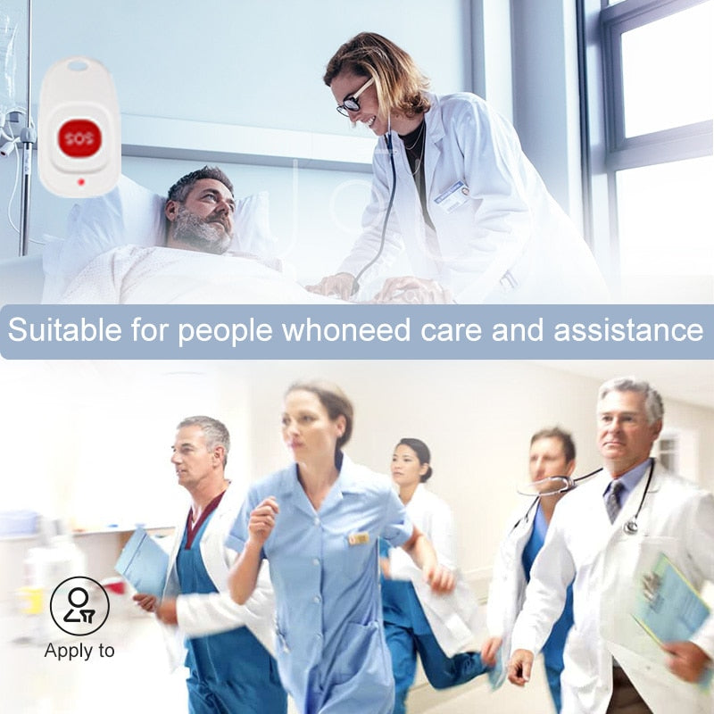 Wireless Caregiver Pager SOS Call Button