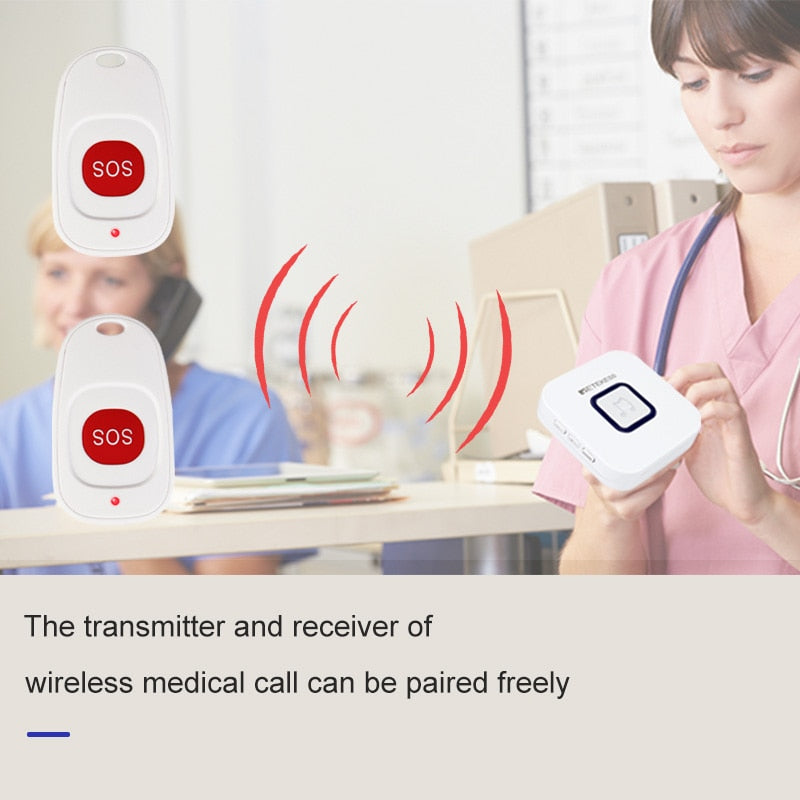 Wireless Caregiver Pager SOS Call Button