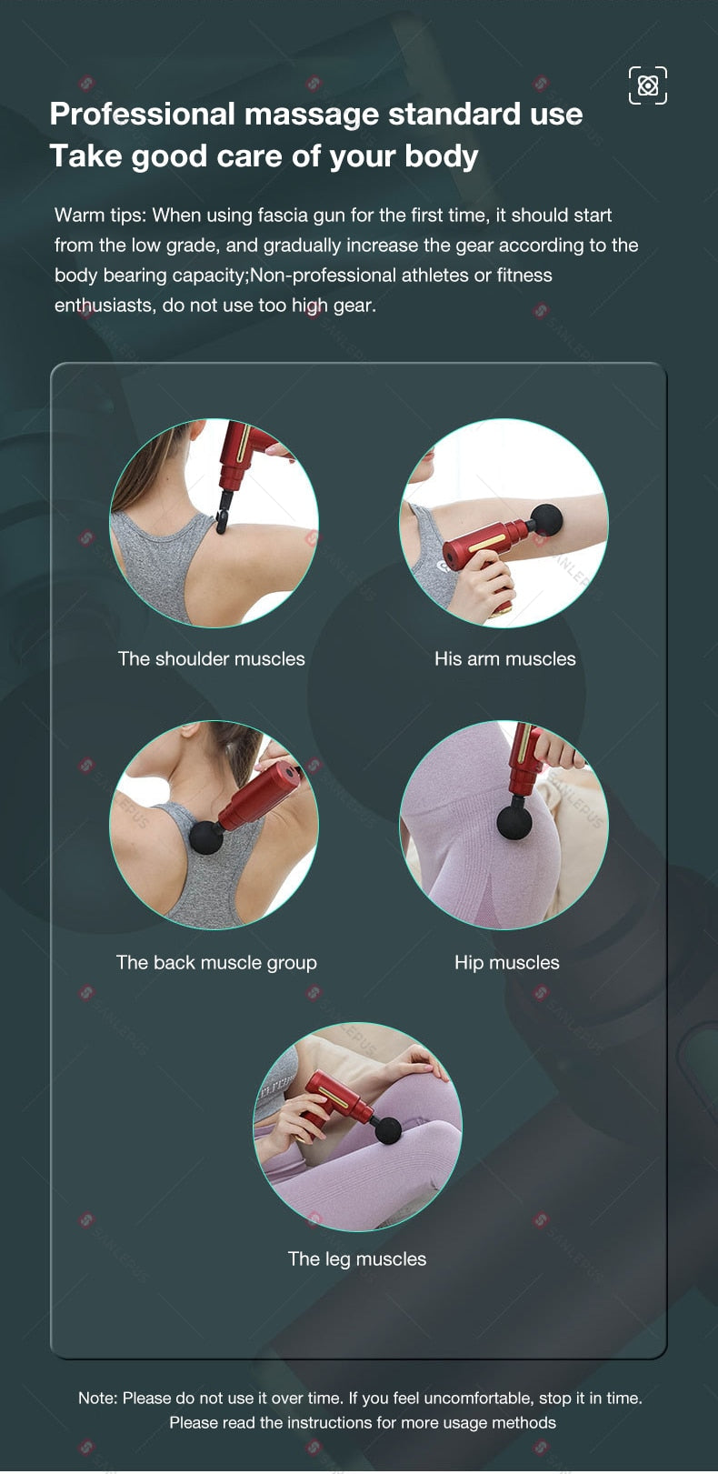 Portable Massage Gun with Attachments