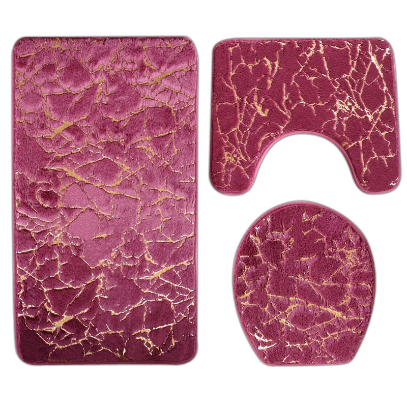 Set of 3 Bathroom Bath Mats