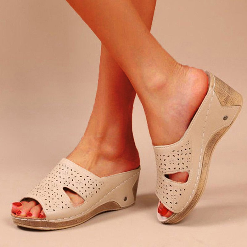 Women's Slip On Wedge Sandal
